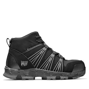 Timberland PRO Powertrain Alloy Toe ESD Mid - Cierne Pracovne Cizmy Panske, TB0332S